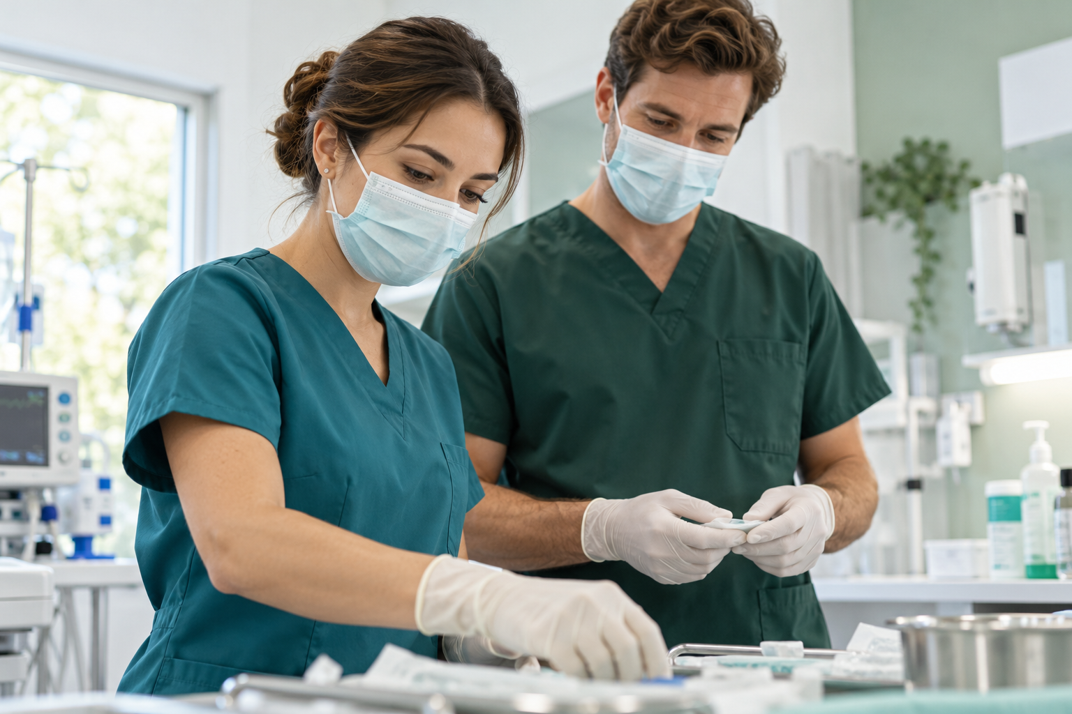 Medicīnas profesionāļi ārstniecības vidē